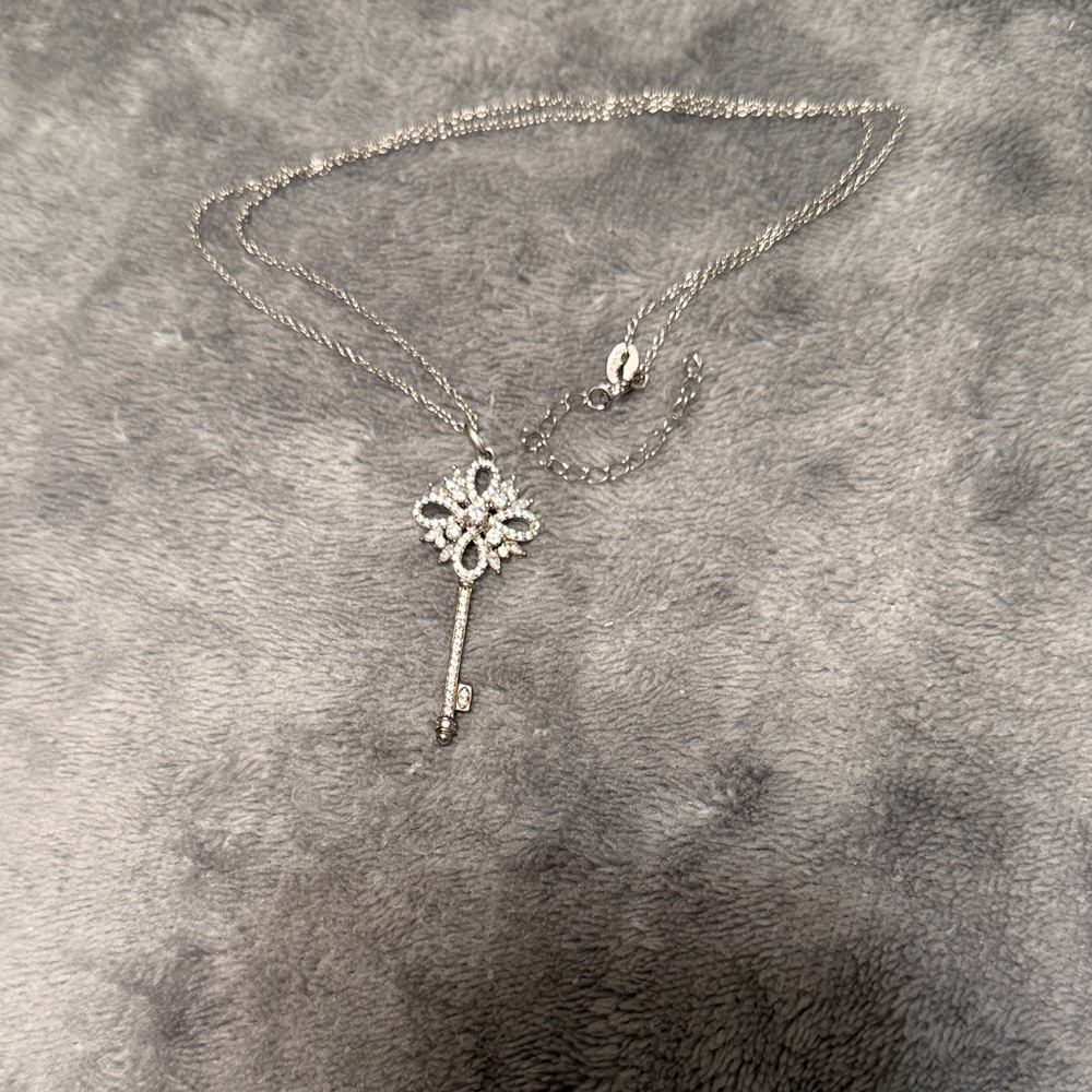 Silver Key Pendant Necklace